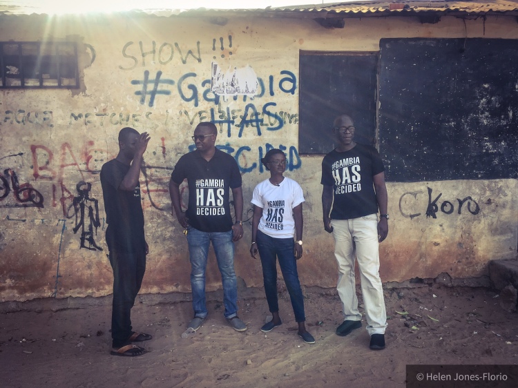 The facilitators of the #GambiaHasDecided campaign ©Helen Jones-Florio 