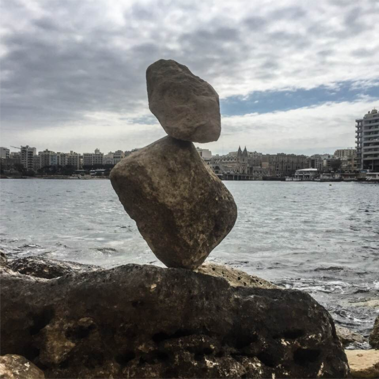 Balanced rocks, Spinola Bay, Malta ©Jason Florio
